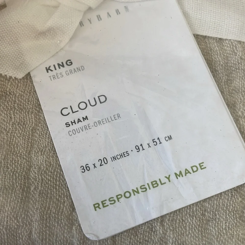 Pottery Barn Cloud King Sham in Flax